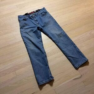 Wrangler Performance Series Mens Straight Leg Jeans Medium Wash Blue Denim 36x29